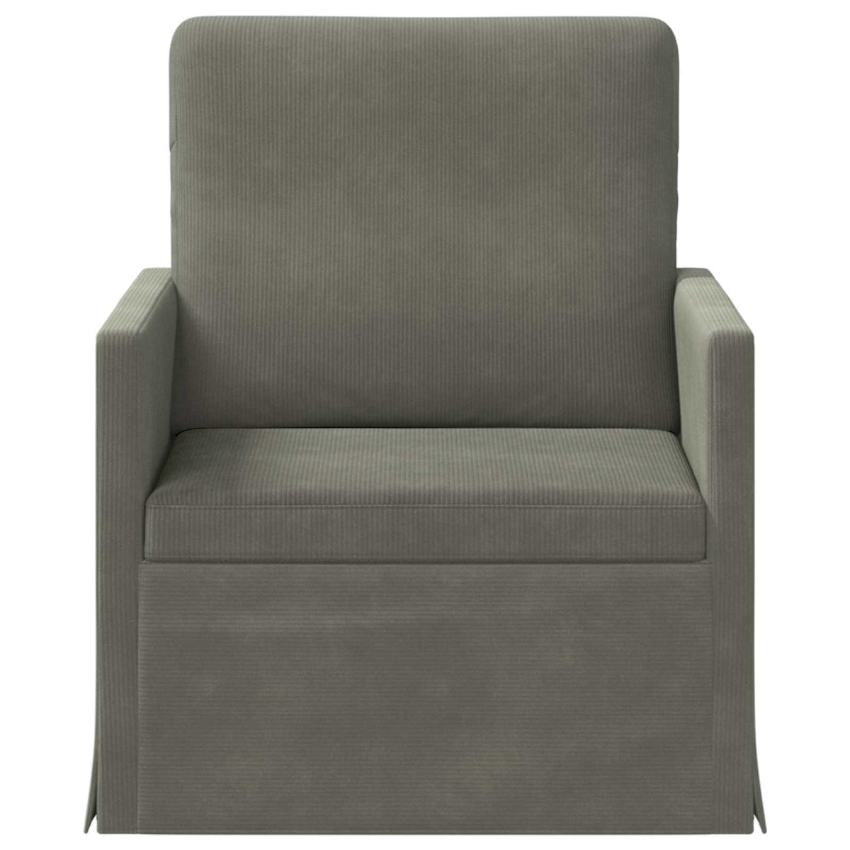 Poltrona Grigio Chiaro 70 x 81 x 82 cm Tessuto in Cords | homemem39