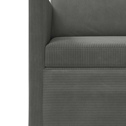 Poltrona Grigio Scuro 70 x 81 x 82 cm Tessuto in Cords | homemem39