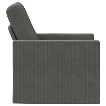 Poltrona Grigio Scuro 70 x 81 x 82 cm Tessuto in Cords | homemem39