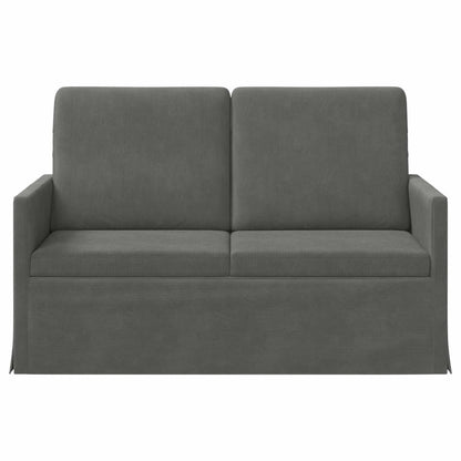 Divano a 2 posti Grigio Scuro 130 x 81 x 82 cm Tessuto in Cords | homemem39