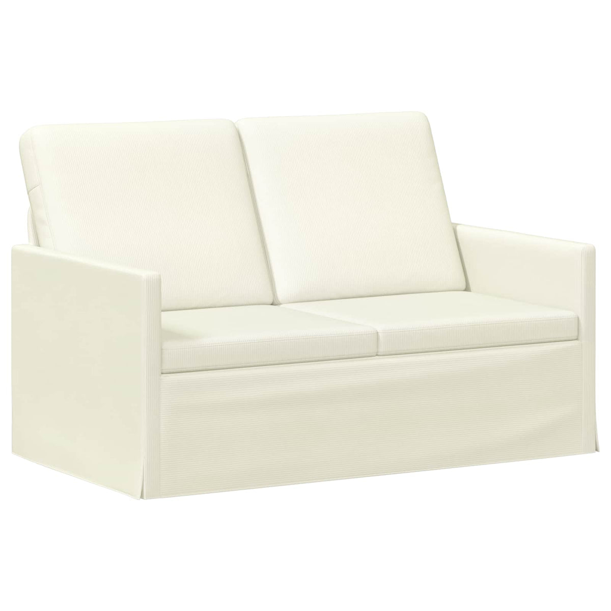 Divano a 2 posti Crema 130 x 81 x 82 cm Tessuto in Cords | homemem39