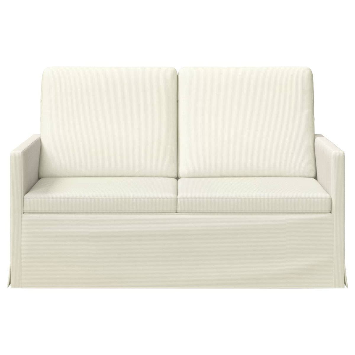 Divano a 2 posti Crema 130 x 81 x 82 cm Tessuto in Cords | homemem39