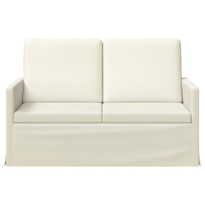 Divano a 2 posti Crema 130 x 81 x 82 cm Tessuto in Cords | homemem39
