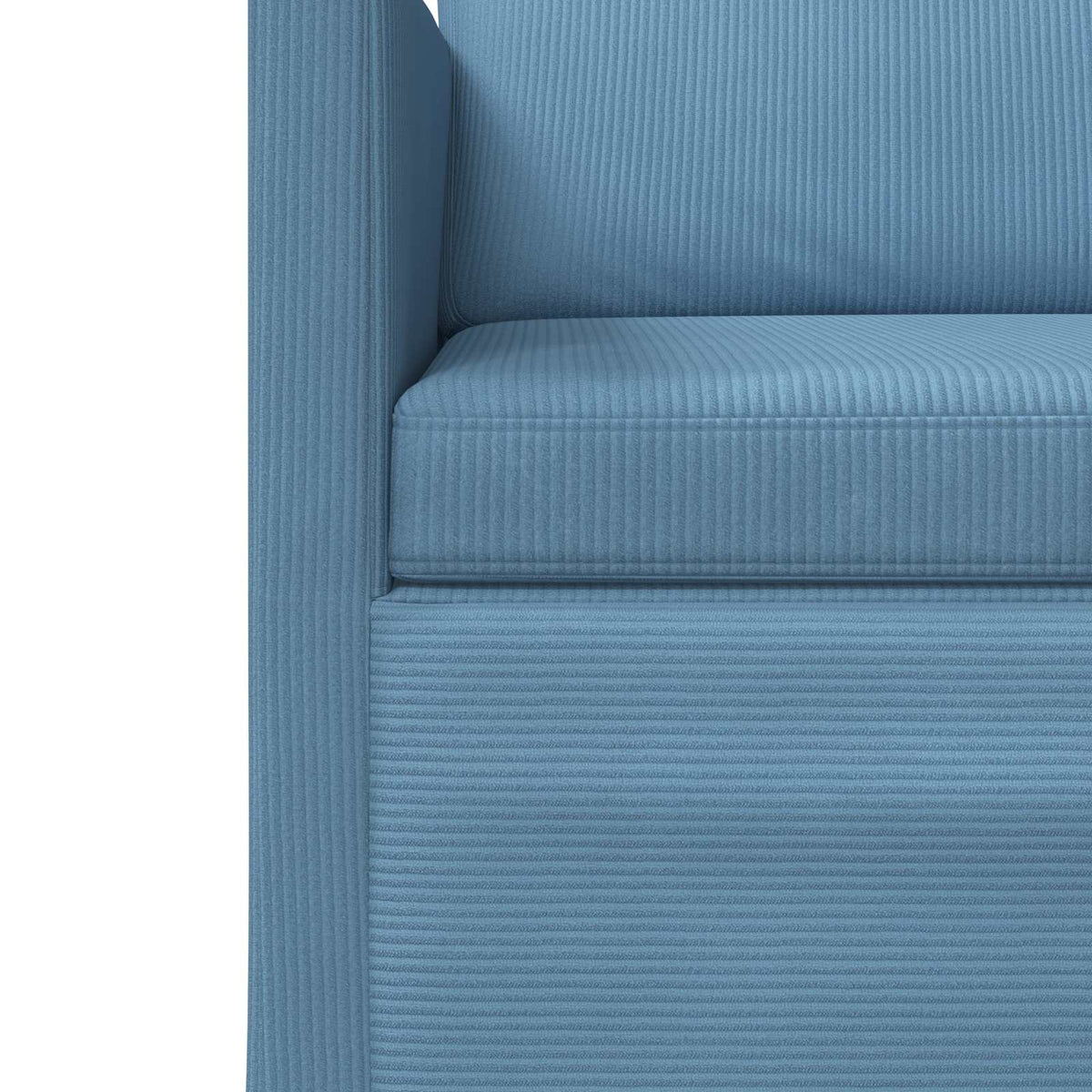 Divano a 2 posti Blu 130 x 81 x 82 cm Tessuto in Cords | homemem39