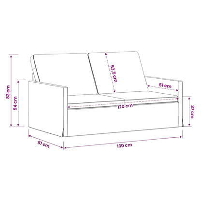 Divano a 2 posti Blu 130 x 81 x 82 cm Tessuto in Cords | homemem39