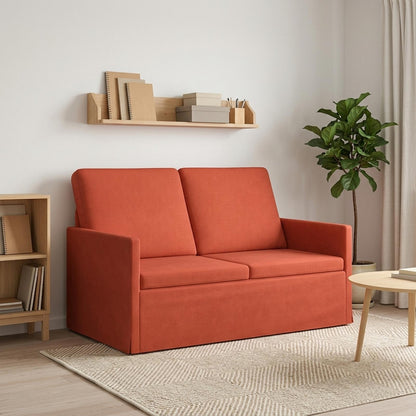 Divano a 2 posti Rosso Arancio 130 x 81 x 82 cm