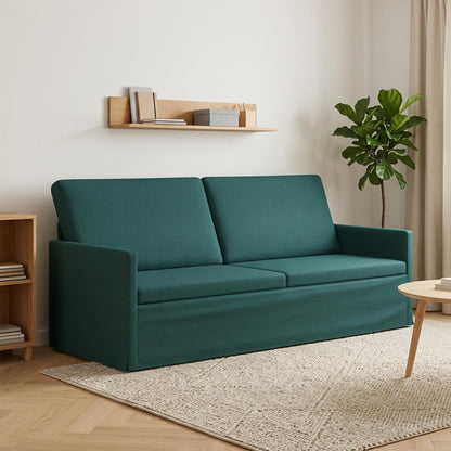 Divano a 3 posti Verde Scuro 190 x 81 x 82 cm Tessuto | homemem39