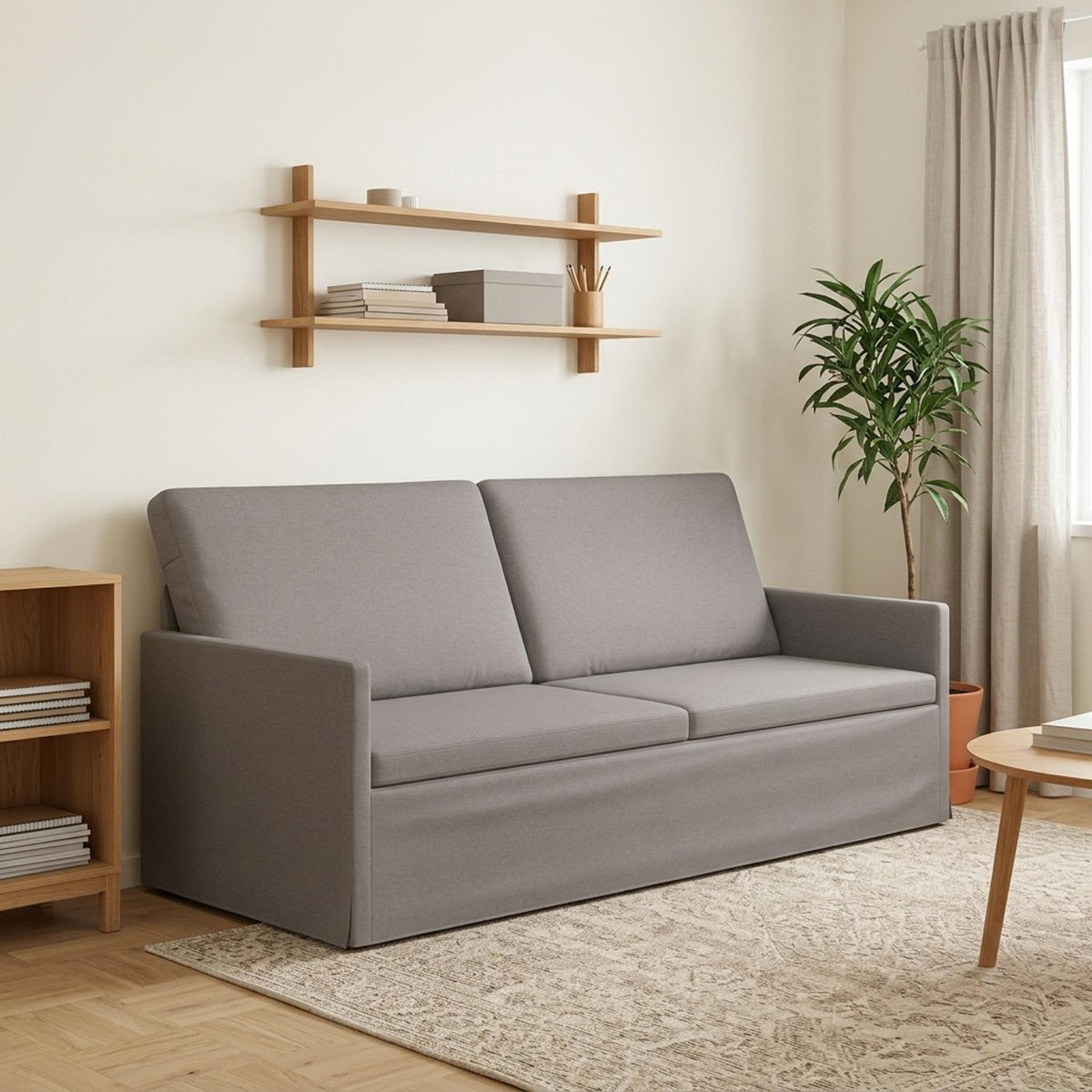 Divano a 3 posti Tortora 190 x 81 x 82 cm Tessuto | homemem39