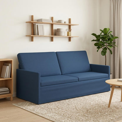 Divano a 3 posti Blu 190 x 81 x 82 cm Tessuto | homemem39
