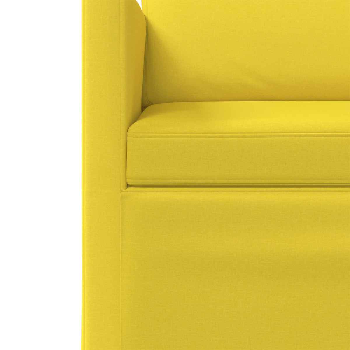 Divano a 3 posti Giallo Chiaro Tessuto