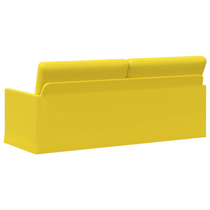 Divano a 3 posti Giallo Chiaro Tessuto