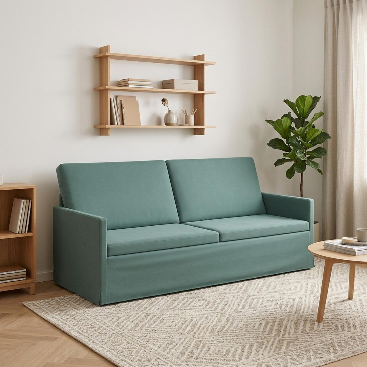 Divano a 3 posti Verde Mare 190 x 81 x 82 cm Velluto (V) | homemem39