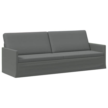 Divano a 3 posti Grigio Scuro 220 x 81 x 82 cm Tessuto