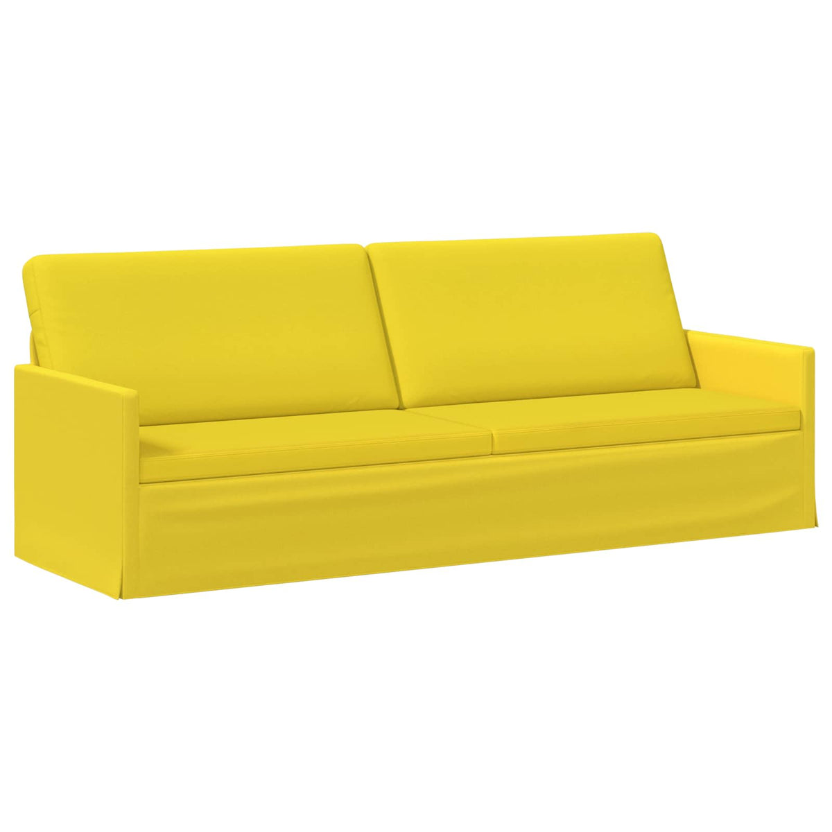 Divano a 3 posti Giallo Chiaro 220 x 81 x 82 cm Tessuto | homemem39