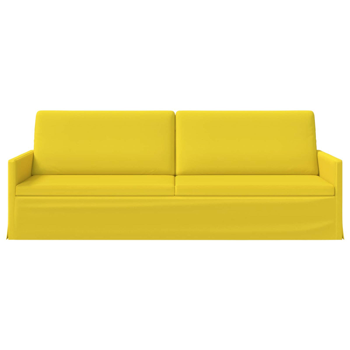 Divano a 3 posti Giallo Chiaro 220 x 81 x 82 cm Tessuto | homemem39