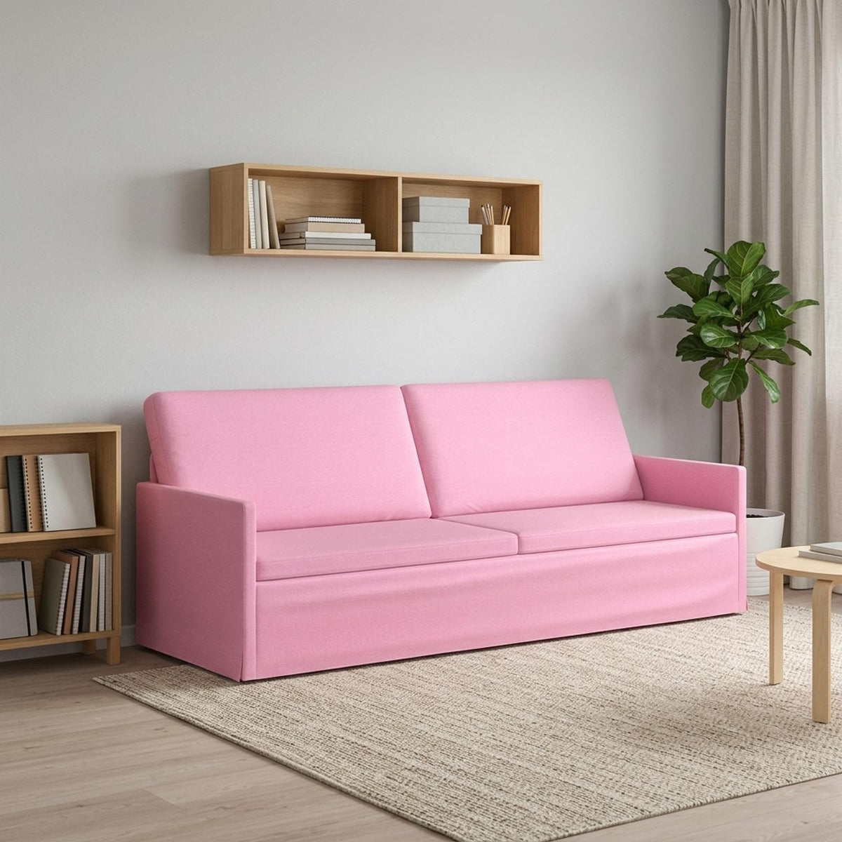 Divano a 3 posti Rosa 220 x 81 x 82 cm Tessuto | homemem39