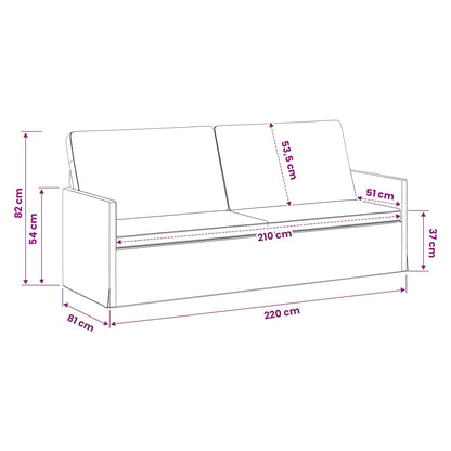Divano a 3 posti Verde chiaro 220 x 81 x 82 cm Velluto (V) | homemem39