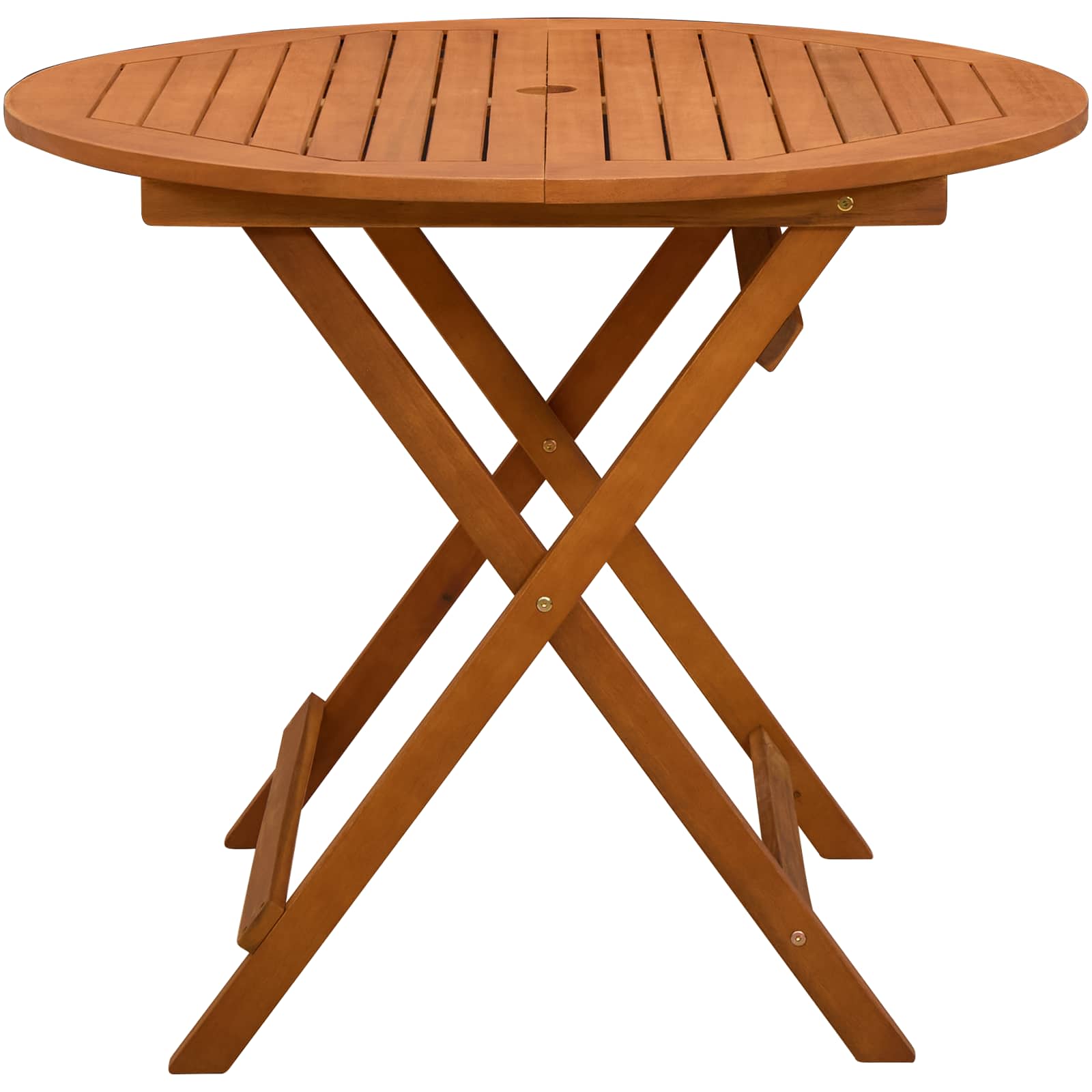 Tavolo da Giardino Pieghevole Marrone Ø 90 x 75 cm | homemem39