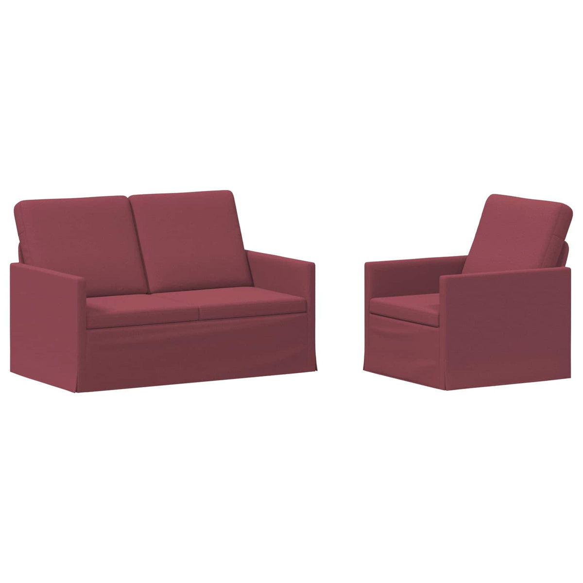 Set di divani 2 pcs Rosso Vino Tessuto | homemem39