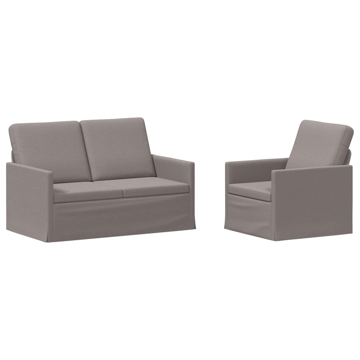 Set di divani 2 pcs Tortora Tessuto | homemem39