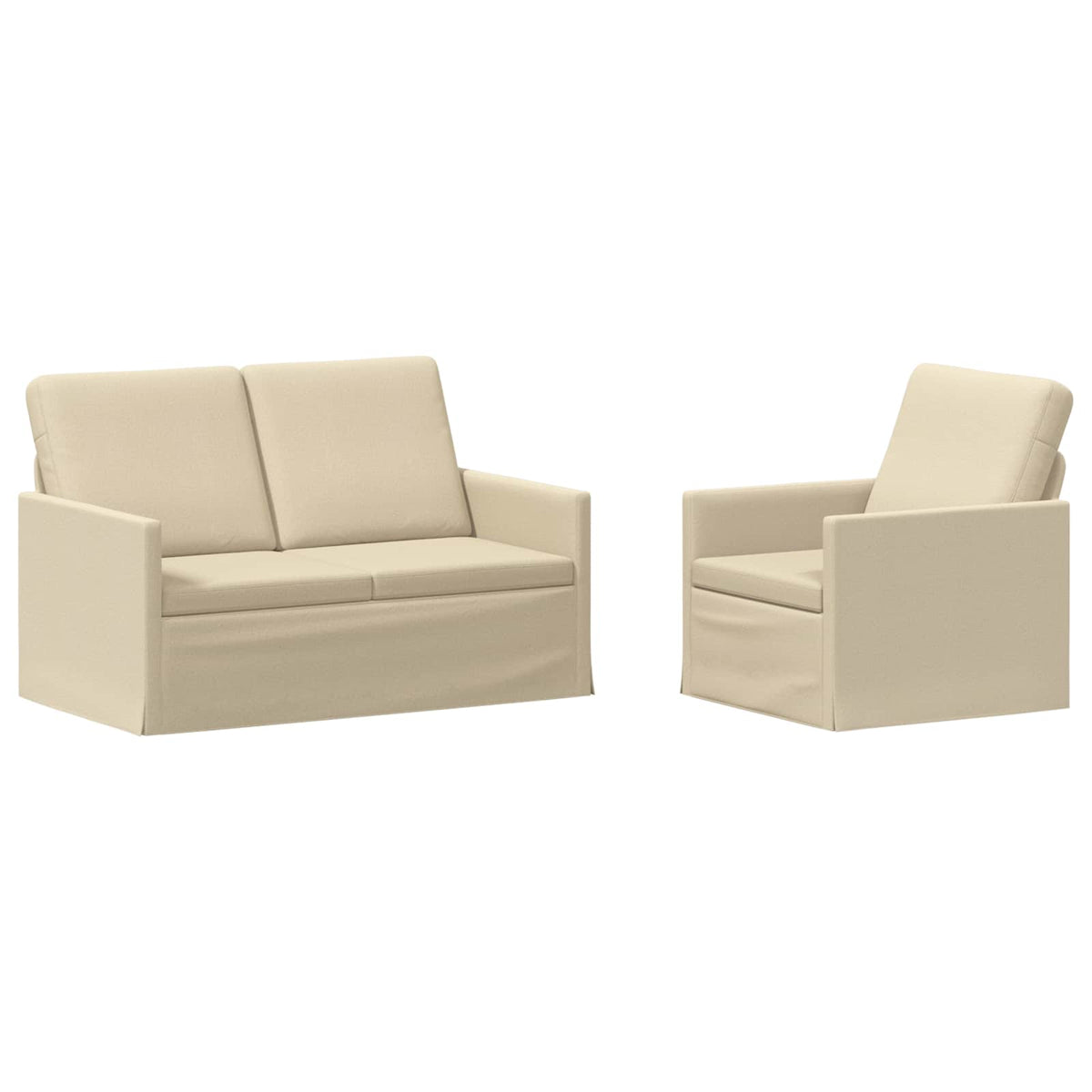 Set di divani 2 pcs Crema Tessuto | homemem39