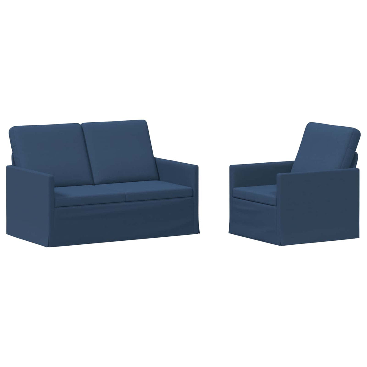 Set di divani 2 pcs Blu Tessuto | homemem39