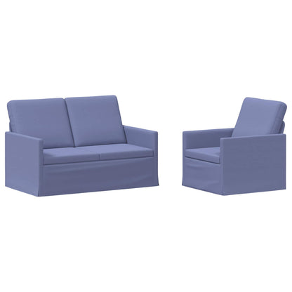 Set di divani 2 pcs Blu jeans Tessuto | homemem39