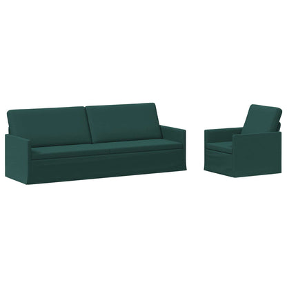 Set di divani 2 pcs Verde Scuro Tessuto | homemem39