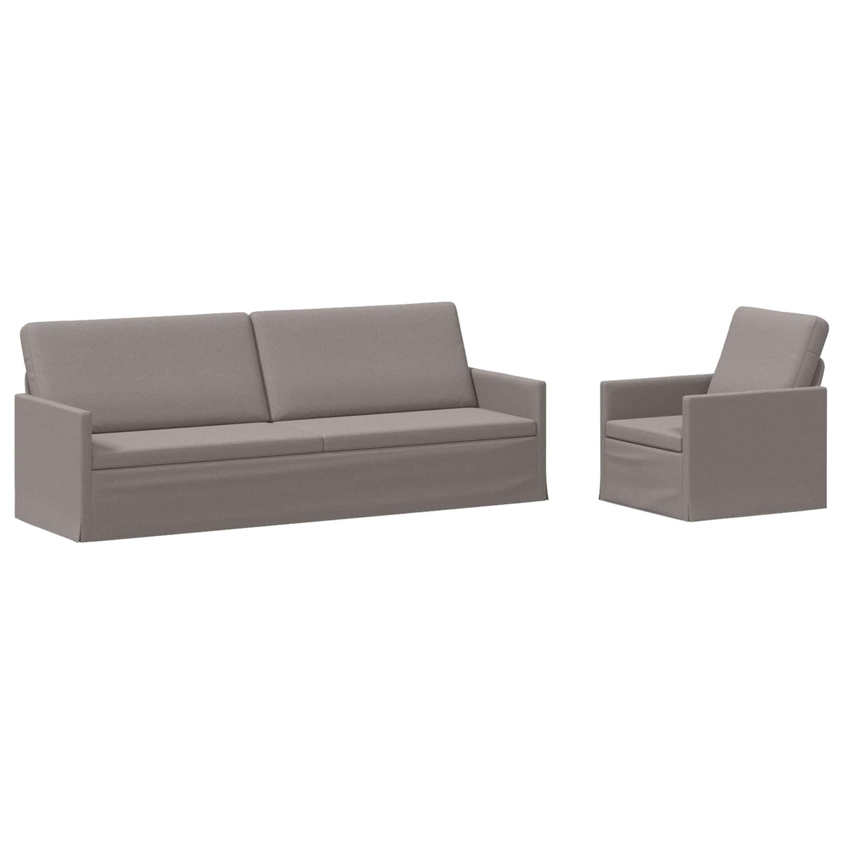 Set di divani 2 pcs Tortora Tessuto | homemem39