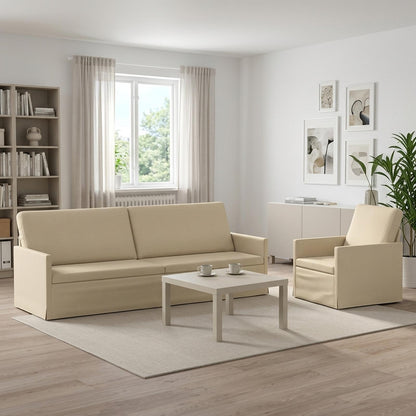 Set di divani 2 pcs Crema Tessuto | homemem39