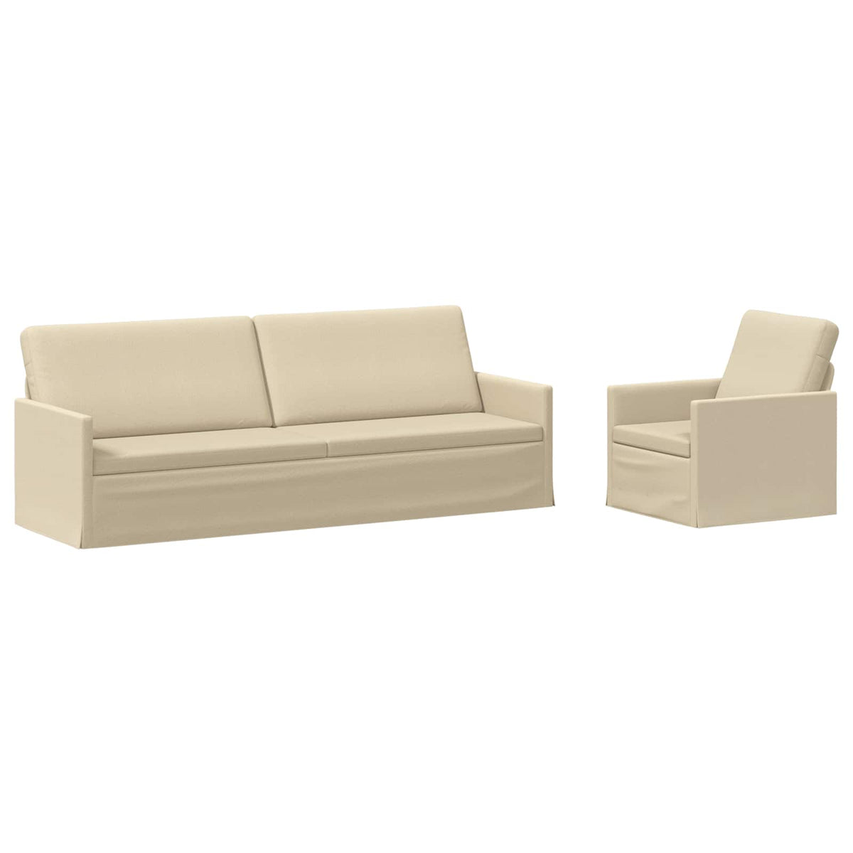 Set di divani 2 pcs Crema Tessuto | homemem39