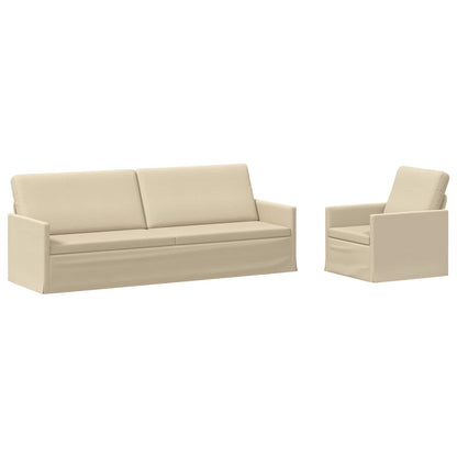 Set di divani 2 pcs Crema Tessuto | homemem39