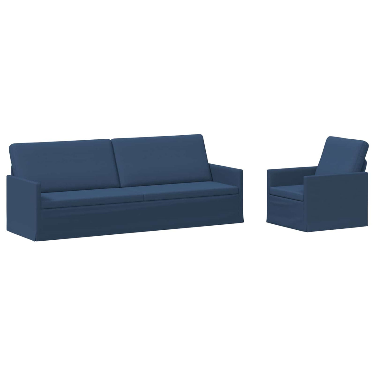 Set di divani 2 pcs Blu Tessuto | homemem39