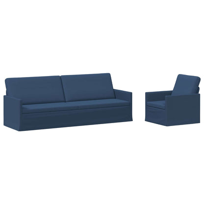 Set di divani 2 pcs Blu Tessuto | homemem39