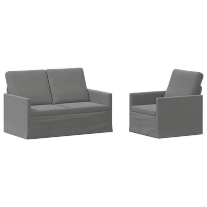 Set di divani 2 pcs Grigio Scuro Velluto (V)