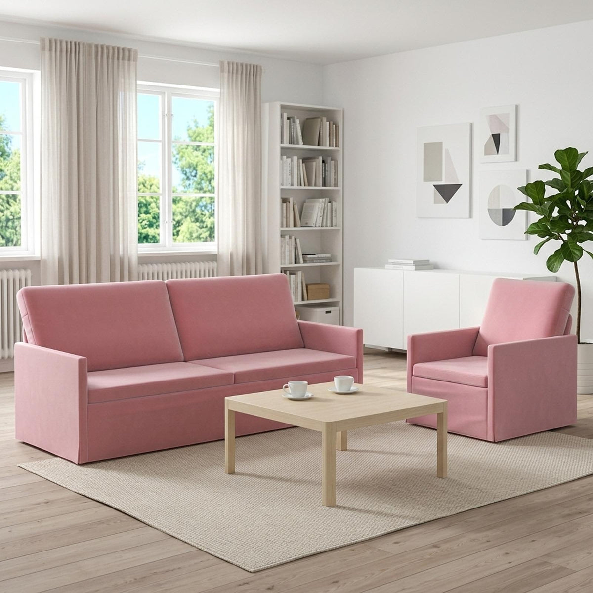 Set di divani 2 pcs Rosa Velluto (V) | homemem39