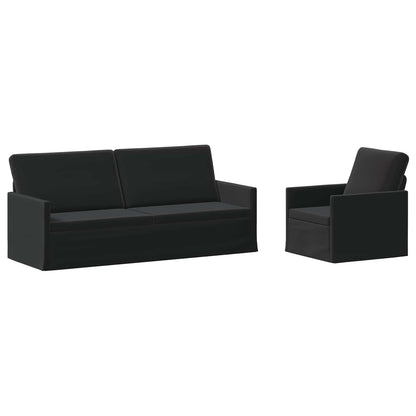 Set di divani 2 pcs Nero Velluto (V) | homemem39