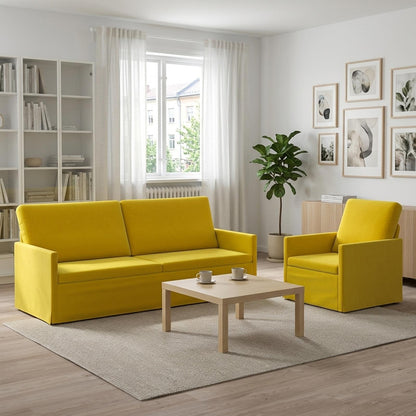 Set di divani 2 pcs Giallo Velluto (V) | homemem39