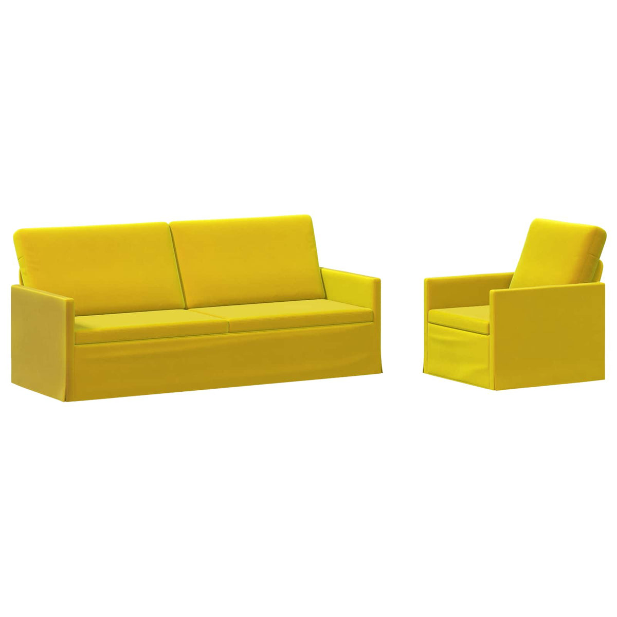 Set di divani 2 pcs Giallo Velluto (V) | homemem39