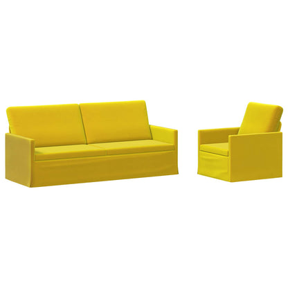 Set di divani 2 pcs Giallo Velluto (V) | homemem39
