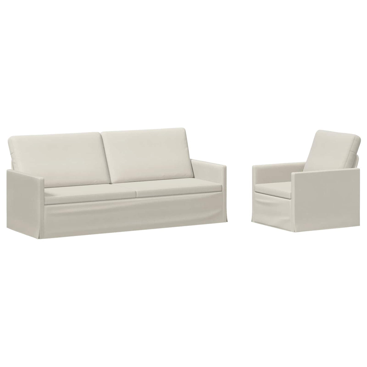 Set di divani 2 pcs Crema Velluto (V) | homemem39