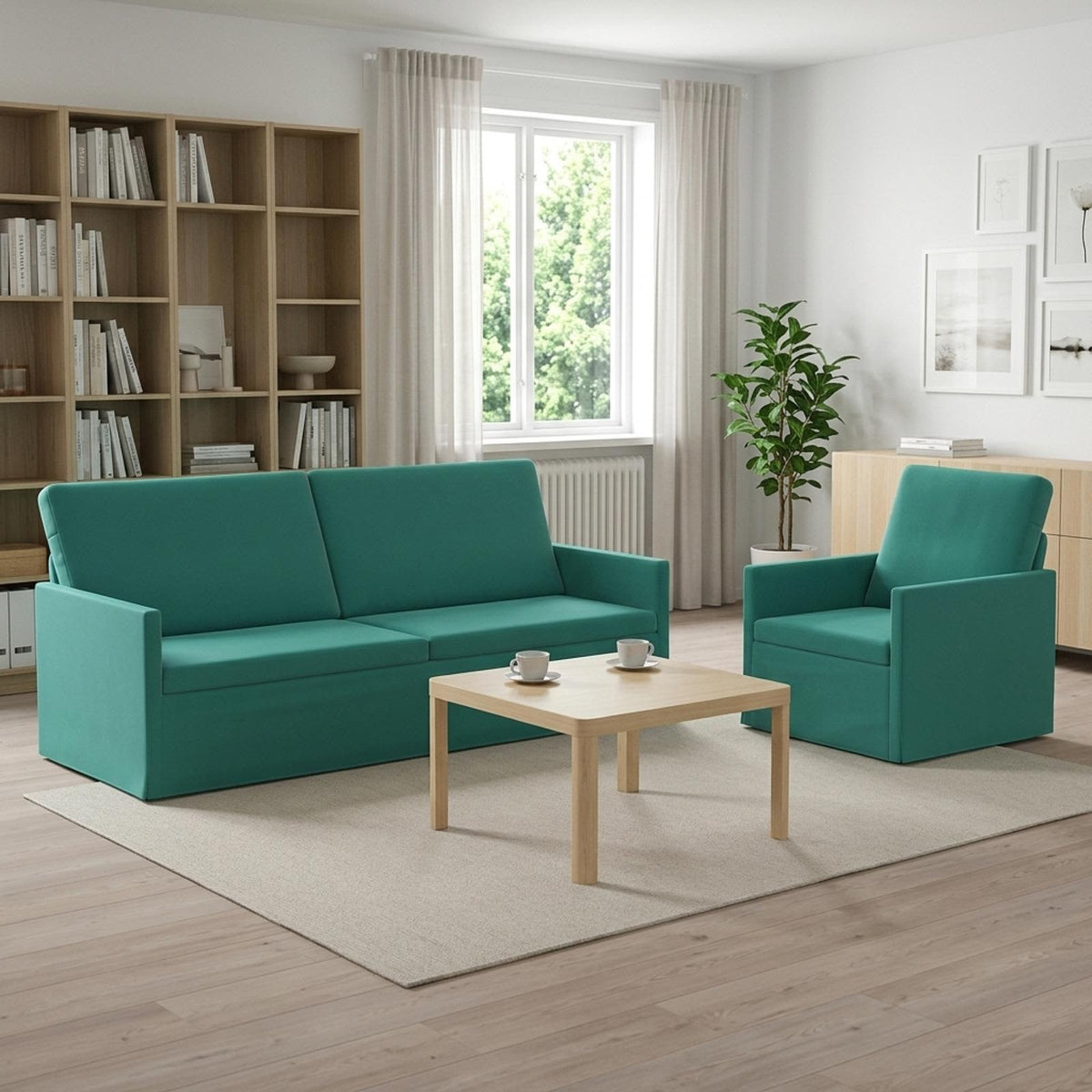 Set di divani 2 pcs Turchese Velluto (V) | homemem39