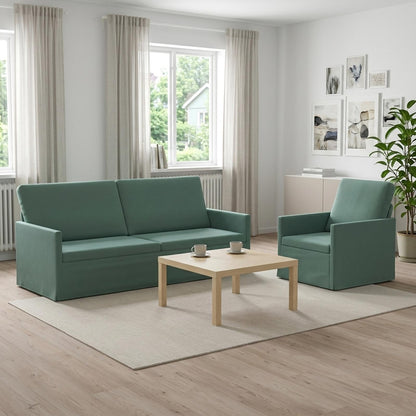 Set di divani 2 pcs Verde Mare Velluto (V)