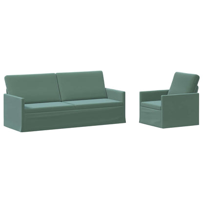 Set di divani 2 pcs Verde Mare Velluto (V)