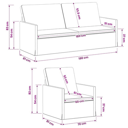 Set di divani 2 pcs Verde Mare Velluto (V) | homemem39