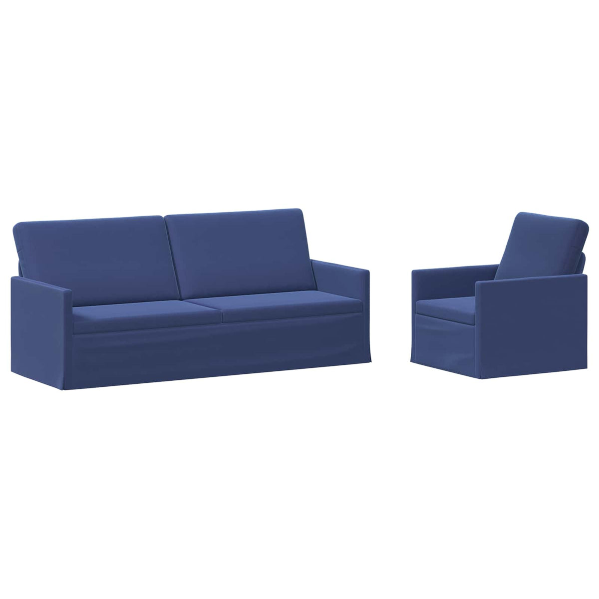 Set di divani 2 pcs Blu Polizia Velluto (V) | homemem39
