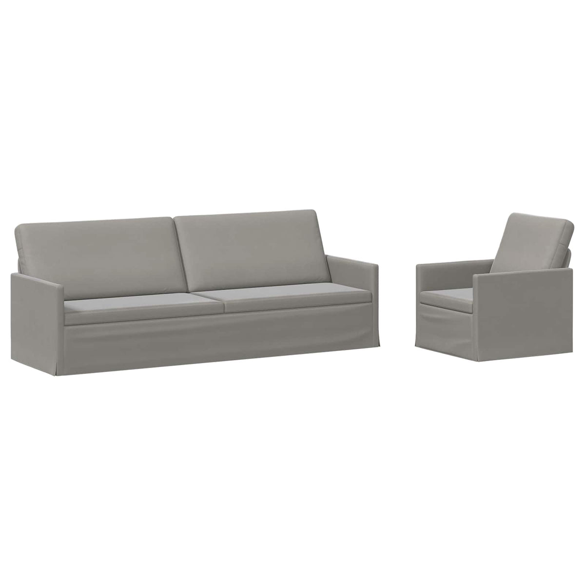 Set di divani 2 pcs Grigio Chiaro Velluto (V) | homemem39