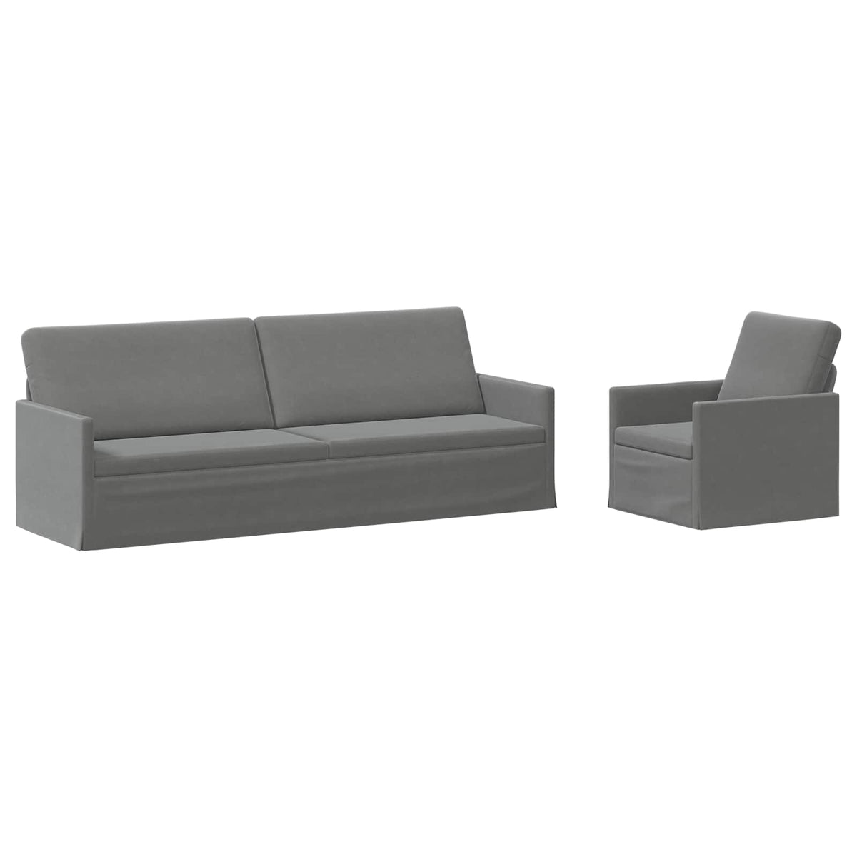 Set di divani 2 pcs Grigio Scuro Velluto (V) | homemem39