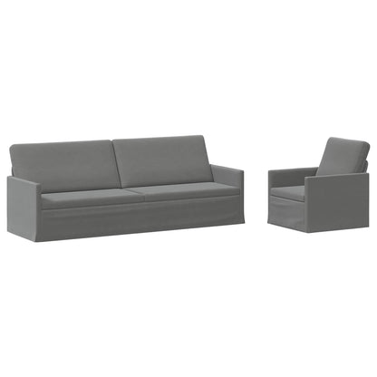 Set di divani 2 pcs Grigio Scuro Velluto (V) | homemem39