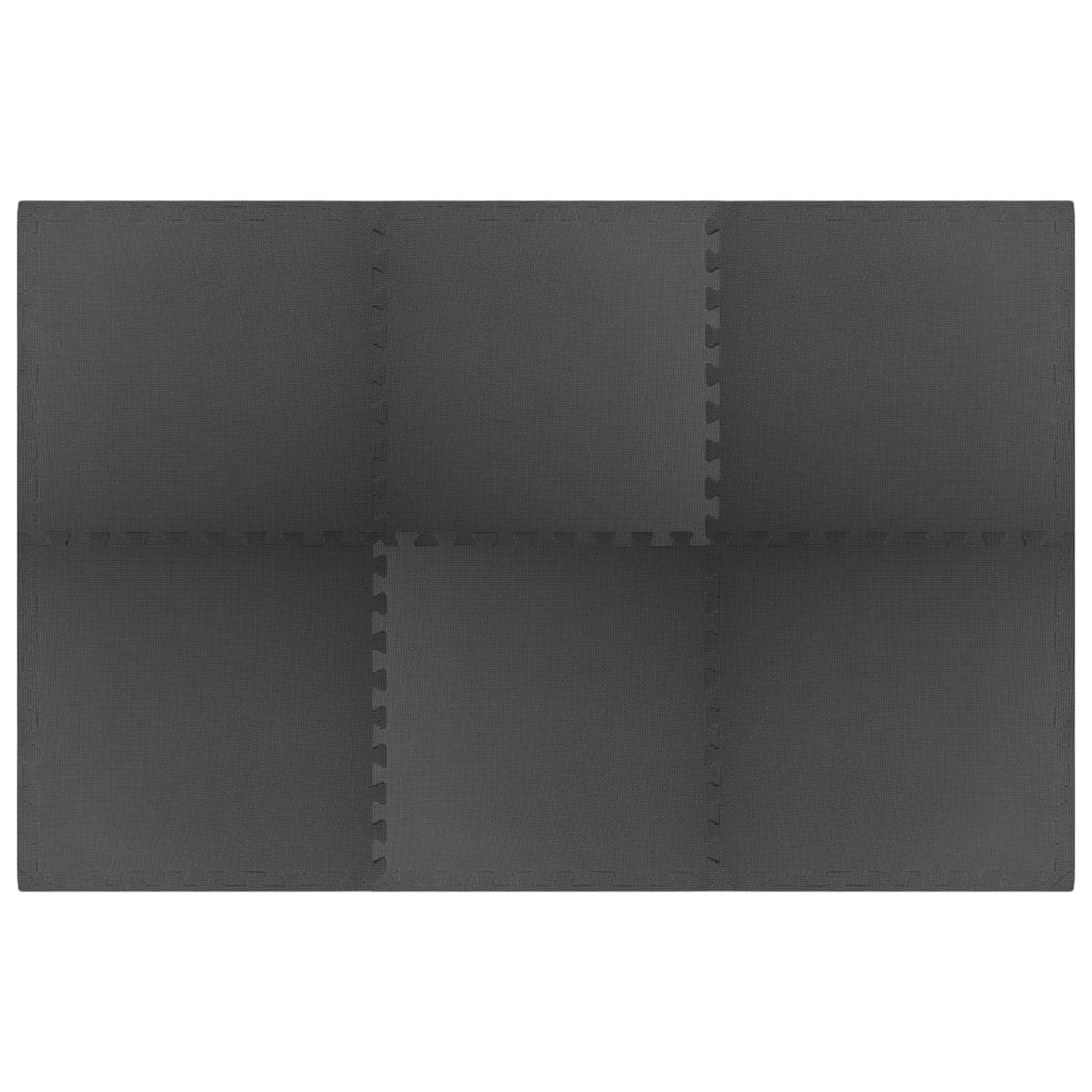 Tappetino per piscina 6 pcs Nero 2,16 ㎡ Schiuma EVA | homemem39